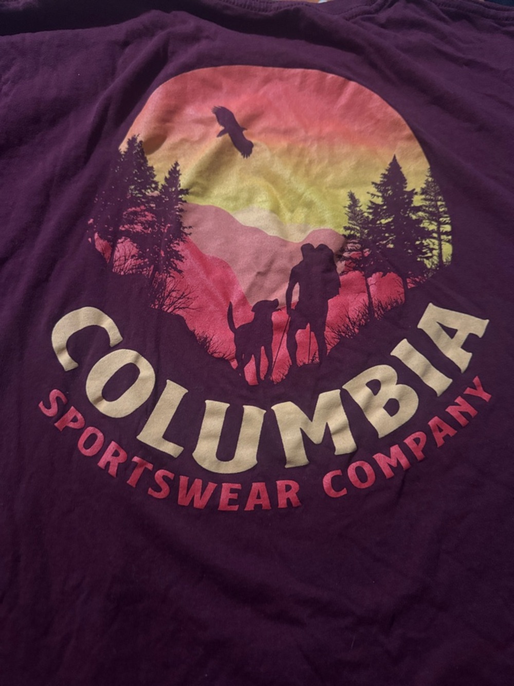 Columbia Purple Graphic Sunset Hike Tee